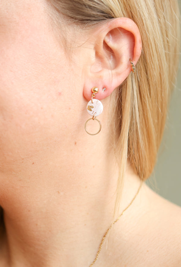 LEAH Marble Earrings