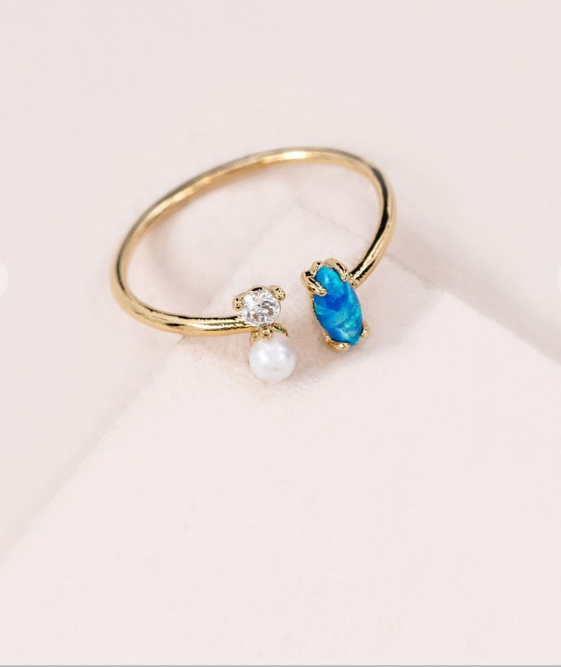 PEARL Blue Opal Ring